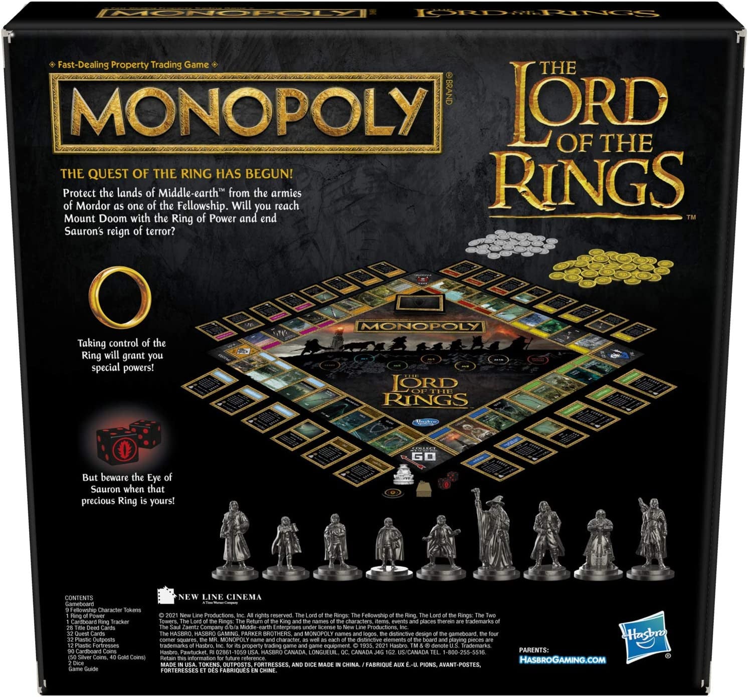 Monopoly - the Lord of the Rings Edition Board Game Play as a Member of the Fellowship