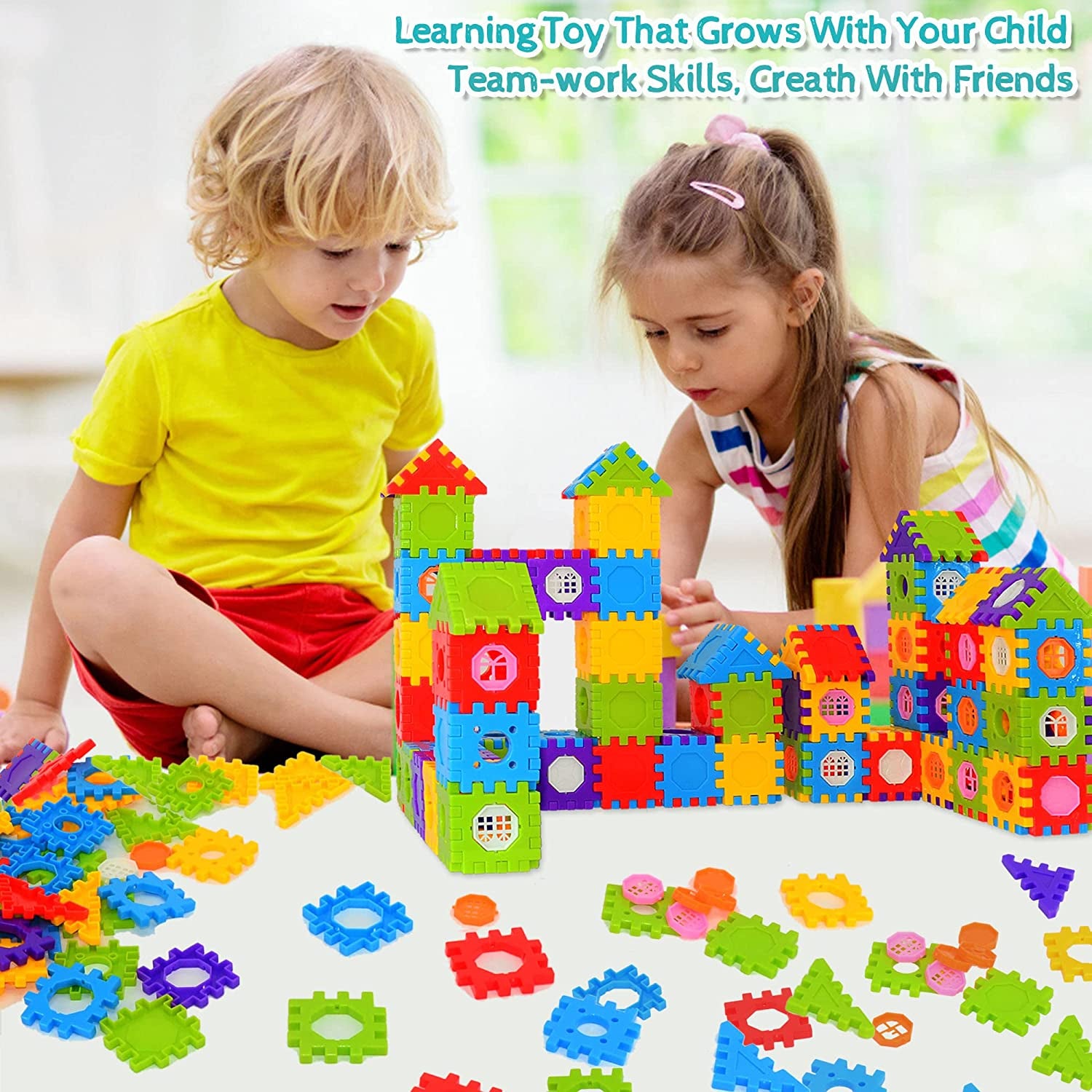 Building Blocks for Toddlers & Kids 180 Pcs Toy Building Sets – STEM Building Blocks