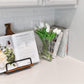 Book Vase for Flowers Aesthetic Room Decor - Artistic and Cultural Decorative Acrylic Vase