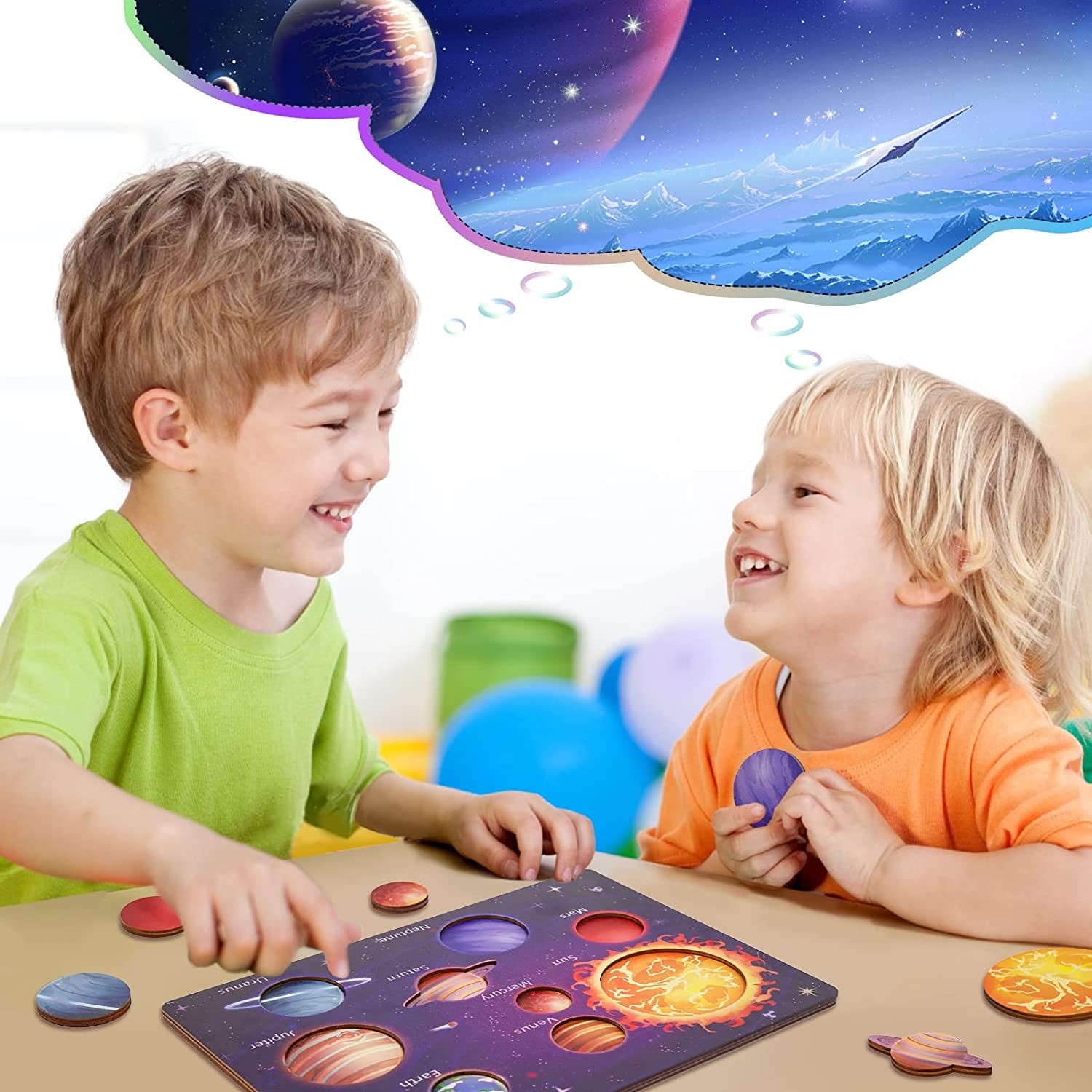 Solar System Puzzles Toys - Toddler's Planets Preschool Learning Activities