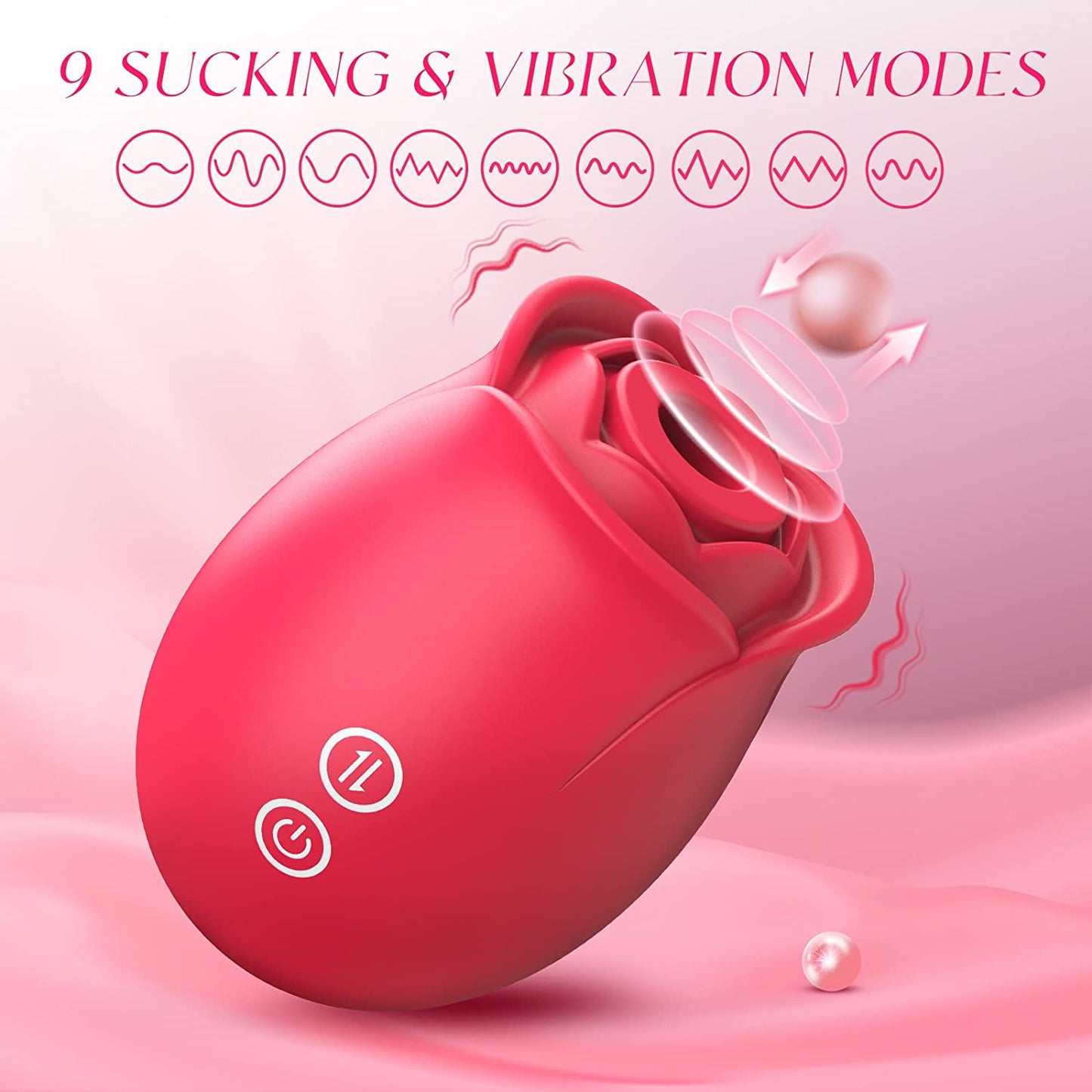 Rose Sex Toy - Women Rose Clitoral Sucking Vibrator Stimulator with 18 Modes G Spot Vibrator