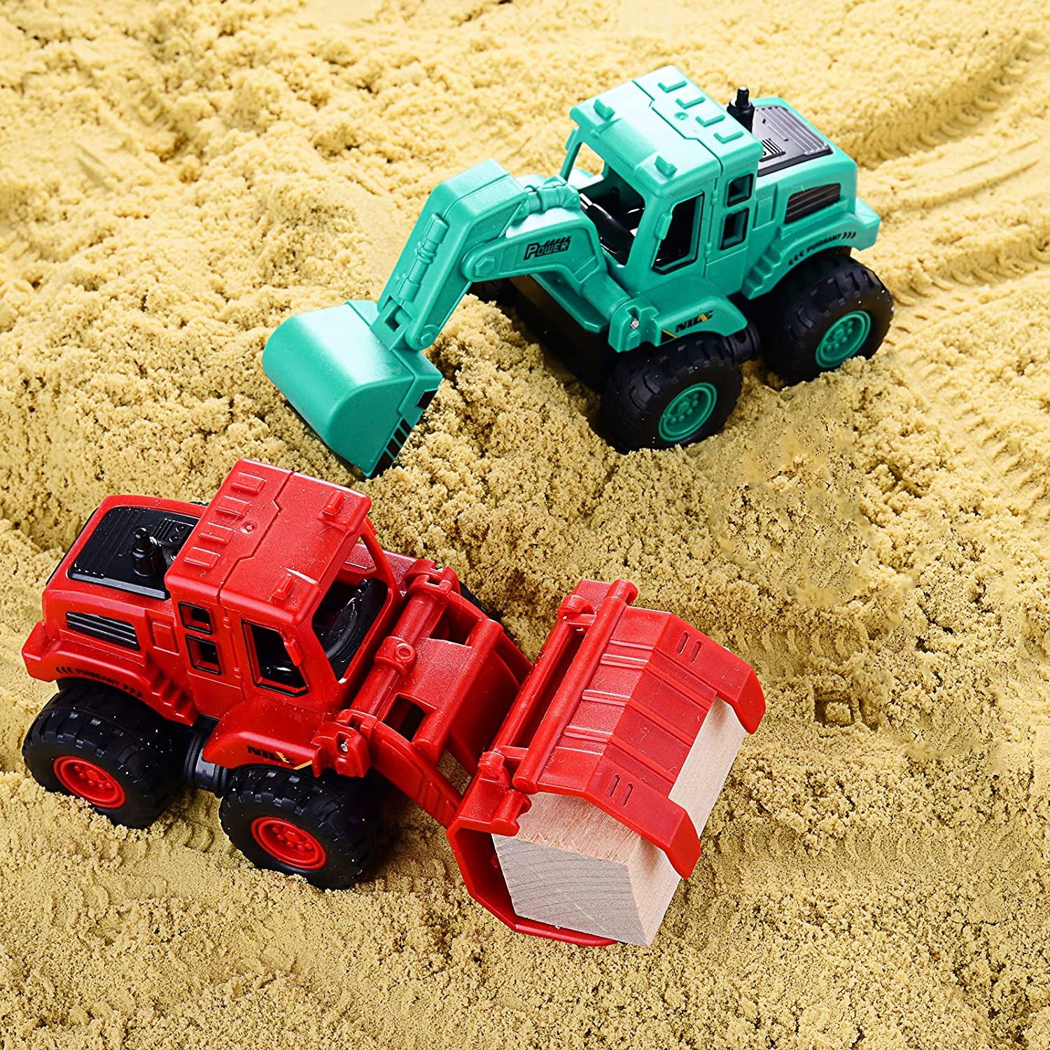 Toddlers Construction Toys - Friction Powered Construction Truck Toys Sand Toys Trucks