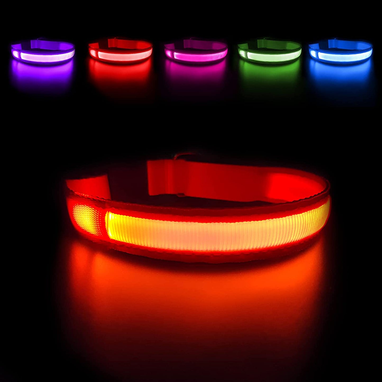 Dog Collars - Waterproof LED Rechargeable Dog Collar