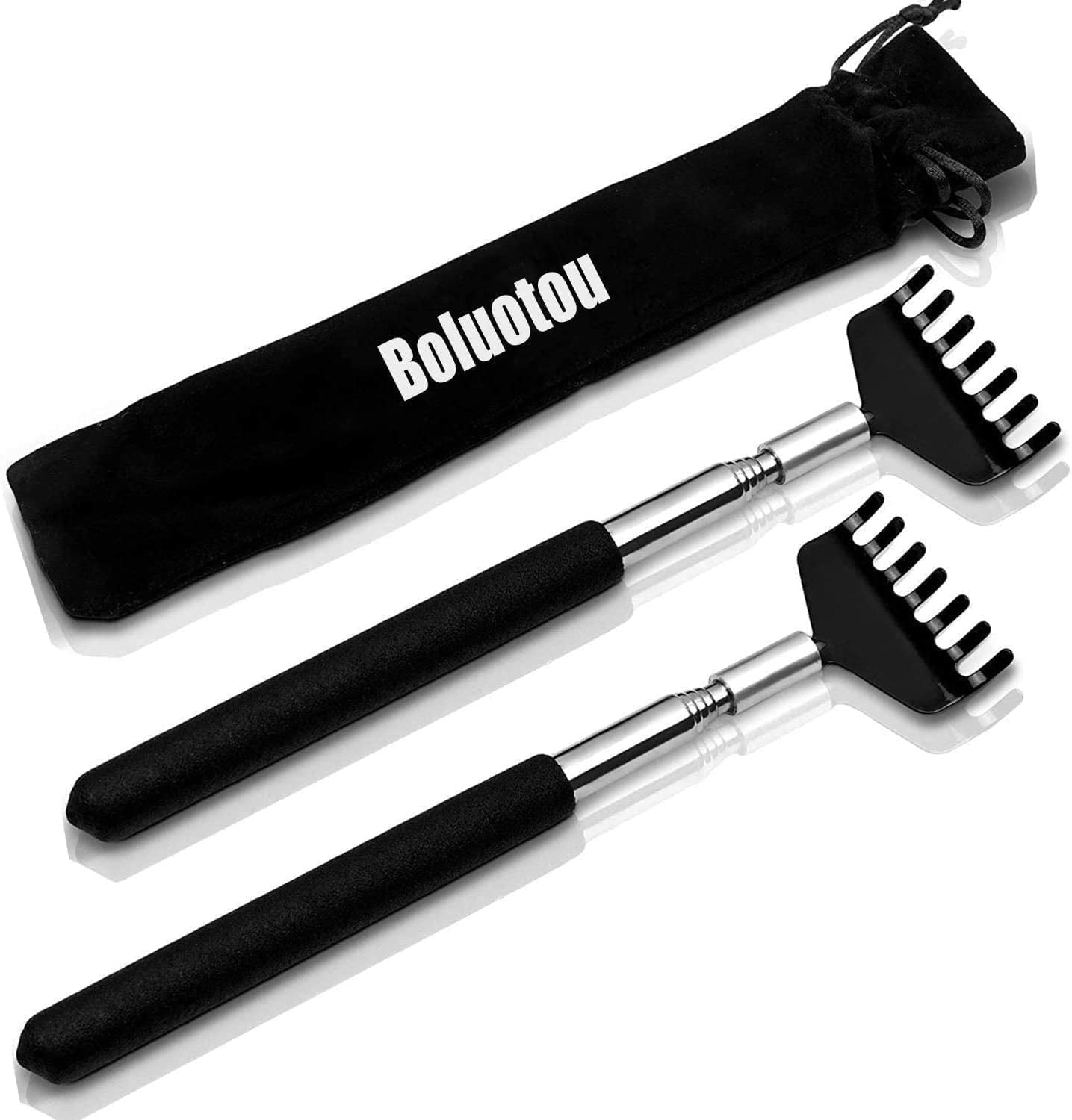 Extendable Back Scratcher - Stainless Steel Telescoping Back Scratcher 2 Pack