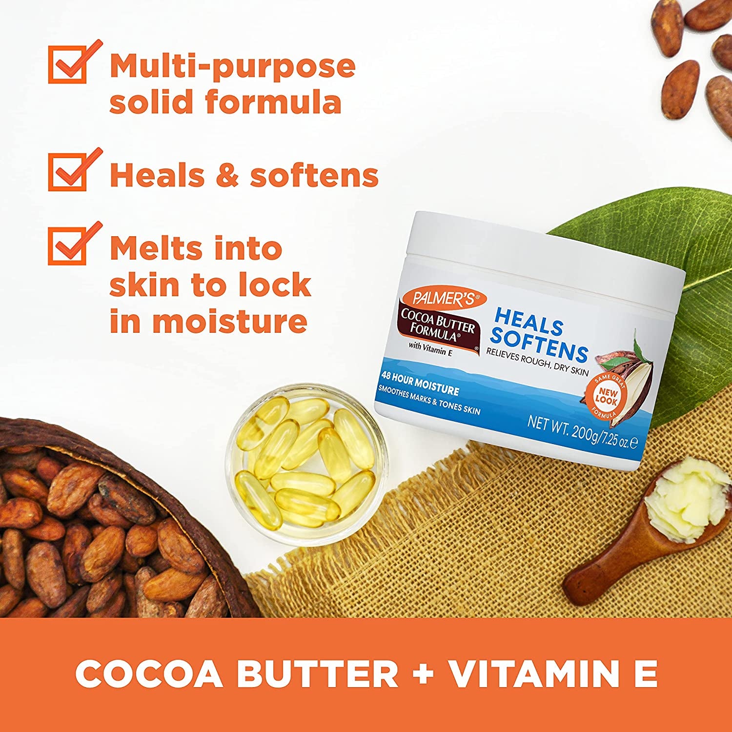 Cocoa Butter - Skin Therapy Lotion with Vitamin E Body Moisturizer for Extremely Dry Skin