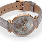 Leather Strap Chrono Crystal Watch