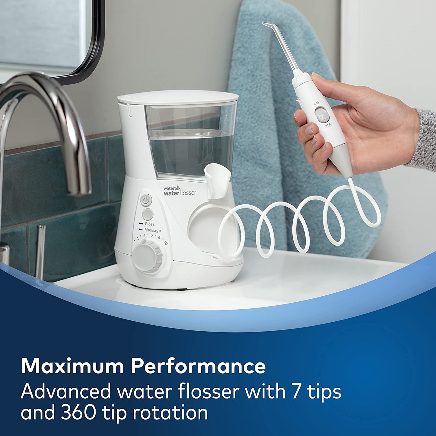 Professional Water Flosser - Gums and Braces Dental Care with 10 Settings ADA Accepted