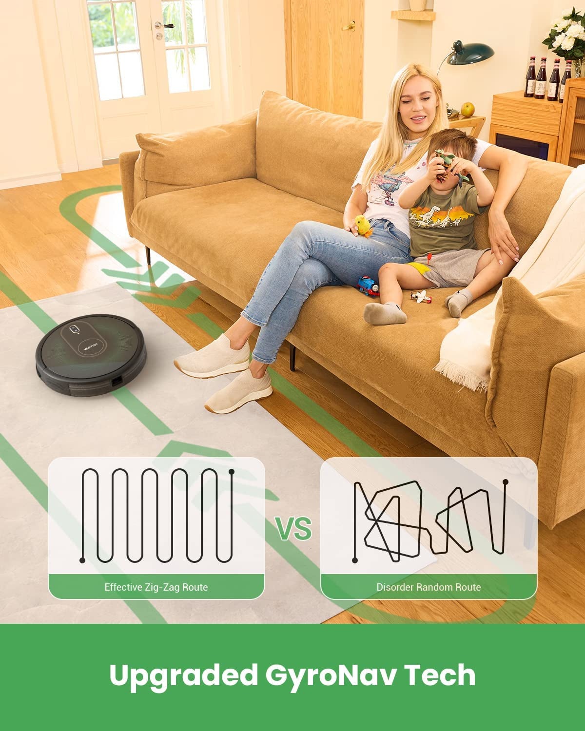 Robot Vacuum Cleaner - Self-Charging Robot Vacuum Cleaner with Navigation Siri App Alexa & Wifi