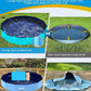 Foldable Dog Pool - Hard Plastic Shell Dogs Cats and Kids Swimming Pool