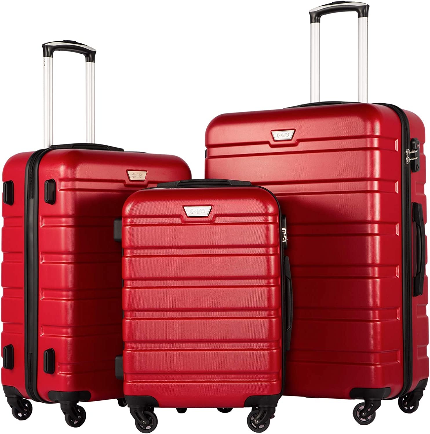 Traveling Luggage Set - 3 Piece Suitcase Set With Spinner Wheels & TSA Lock