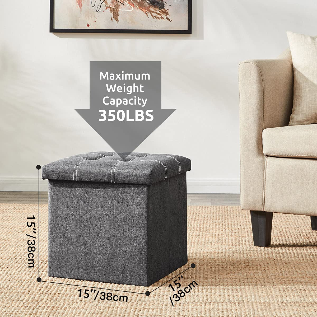 Ottoman Storage Cube - Foldable Storage Boxes & Footrest