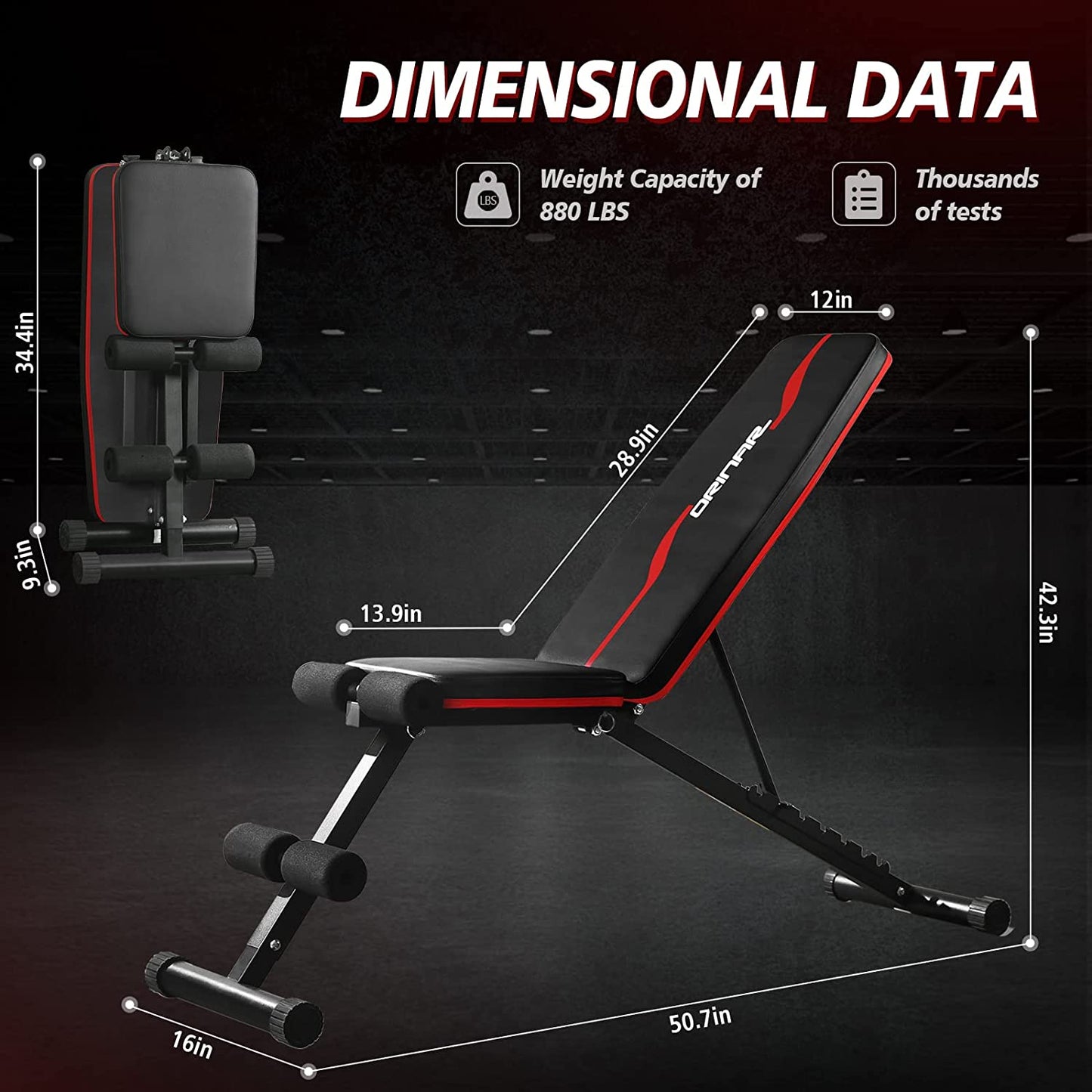 Weight Bench Press - Strength Training Adjustable Workout Benches