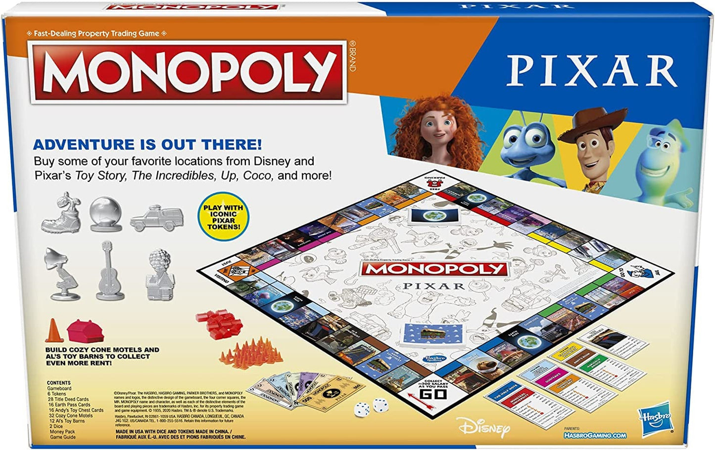 Pixar Edition Monopoly Board Game - Disney and Pixar's and More! Board Game Edition