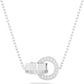 Hollow Crystal Necklace and Earrings Jewelry Rhodium & Rose Gold Tone Finish