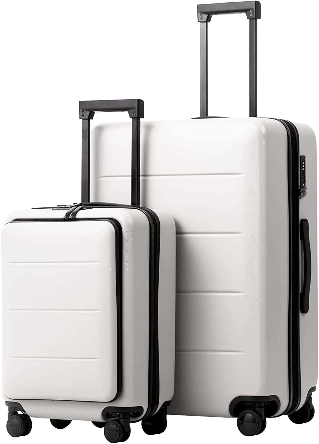 Luggage Suitcase Set - Carry on ABS+PC Spinner Trolley with Pocket