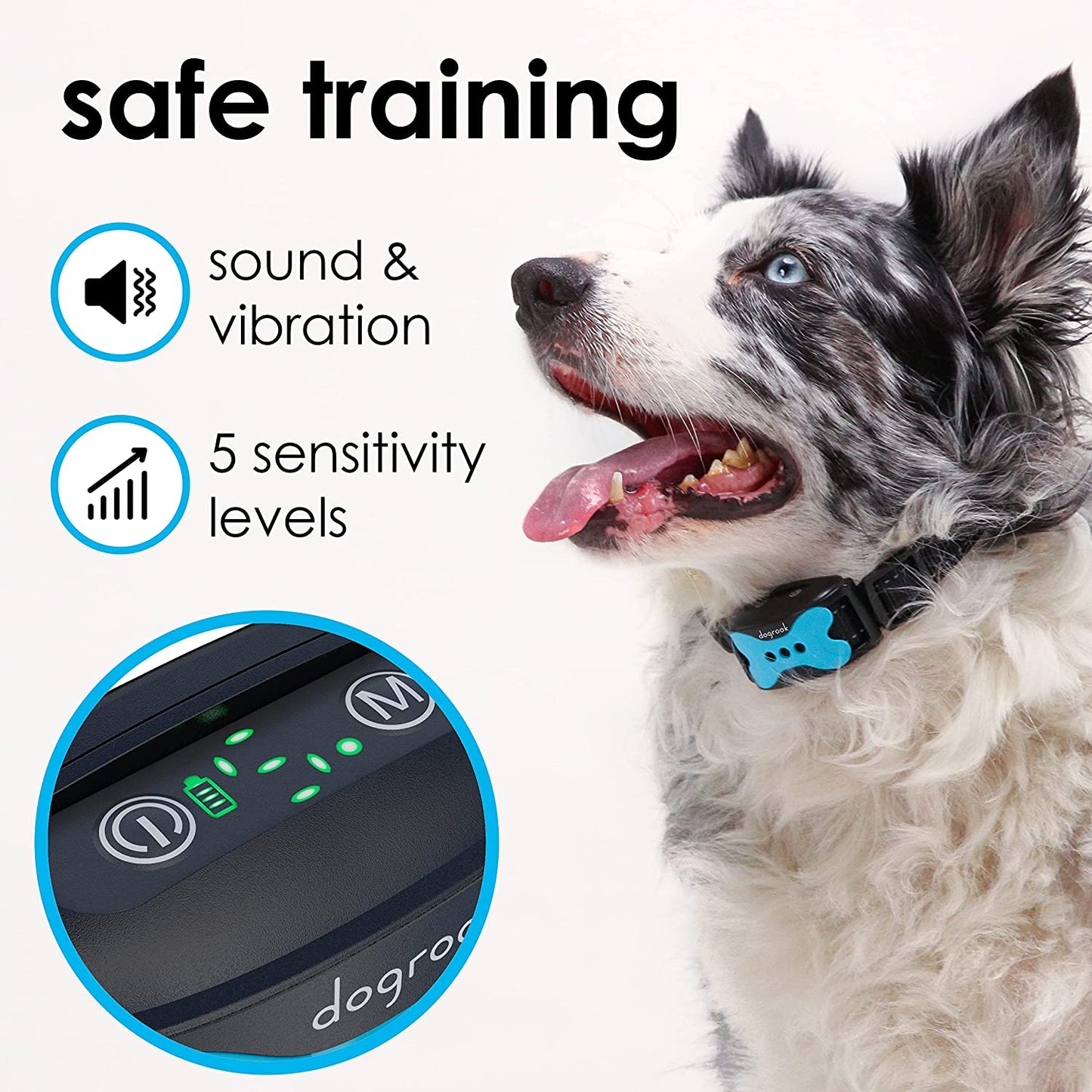 Dogs Bark Collar - Rechargeable Anti Dog Bark Collar Automatic Bark Collar No Shock