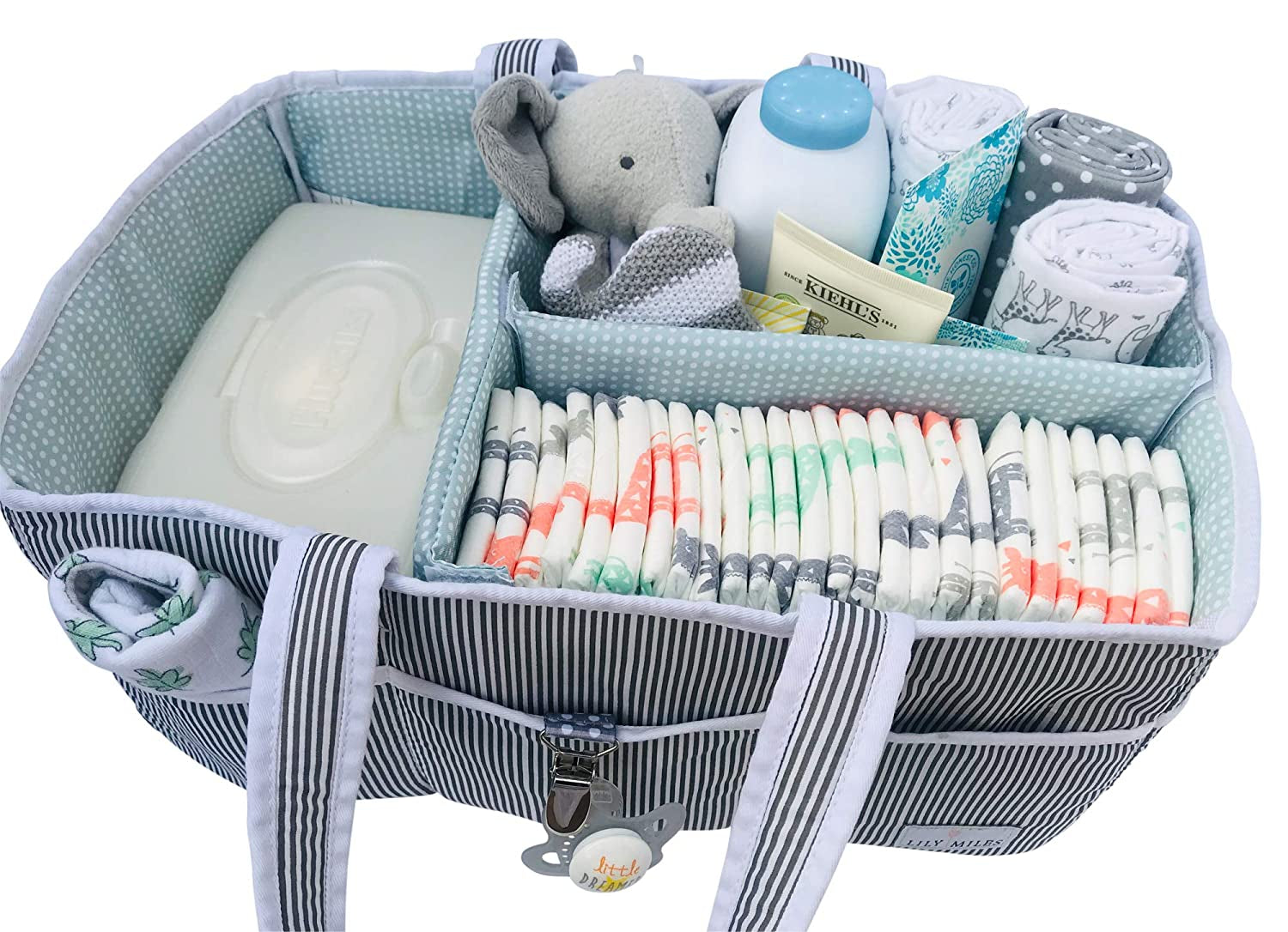 Baby Diaper Caddy - Organizer Tote Bag for Infant Baby Shower Basket