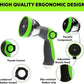 Garden Hose Nozzle - THUMB CONTROL on/off VALVE - 10 Spray Pattern