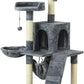 Cat Tree - Tall Cat Tower Scratch Post with Natural Sisal Rope and Hammock & Cradle