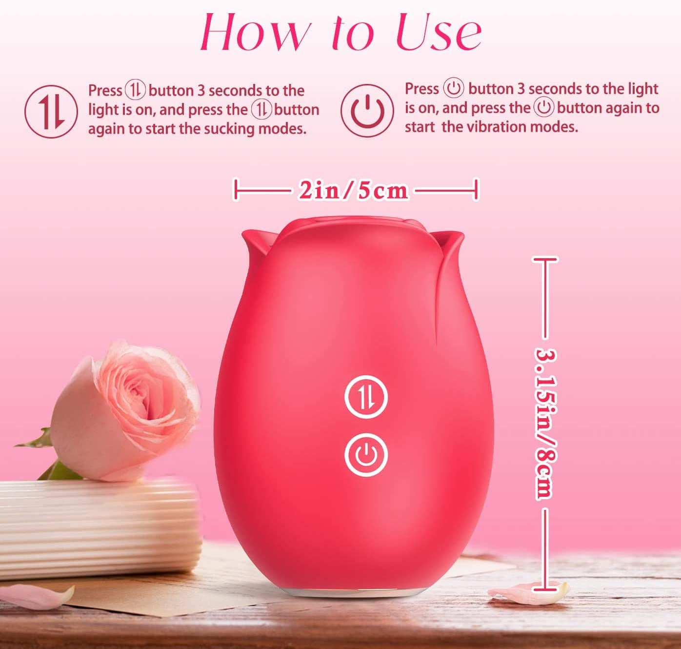 Rose Sex Toy - Women Rose Clitoral Sucking Vibrator Stimulator with 18 Modes G Spot Vibrator