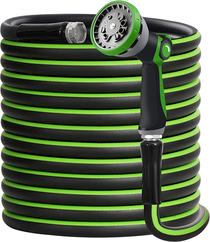 Heavy Duty Garden Hose - Flexible Water Hose with 10 Function Sprayer Nozzle