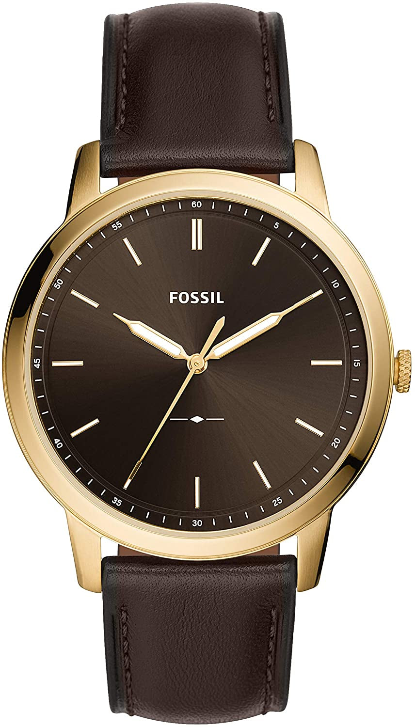 Men's Minimalist Watch - Leather or Stainless Steel Band Chronograph or Analog Watch Fossil