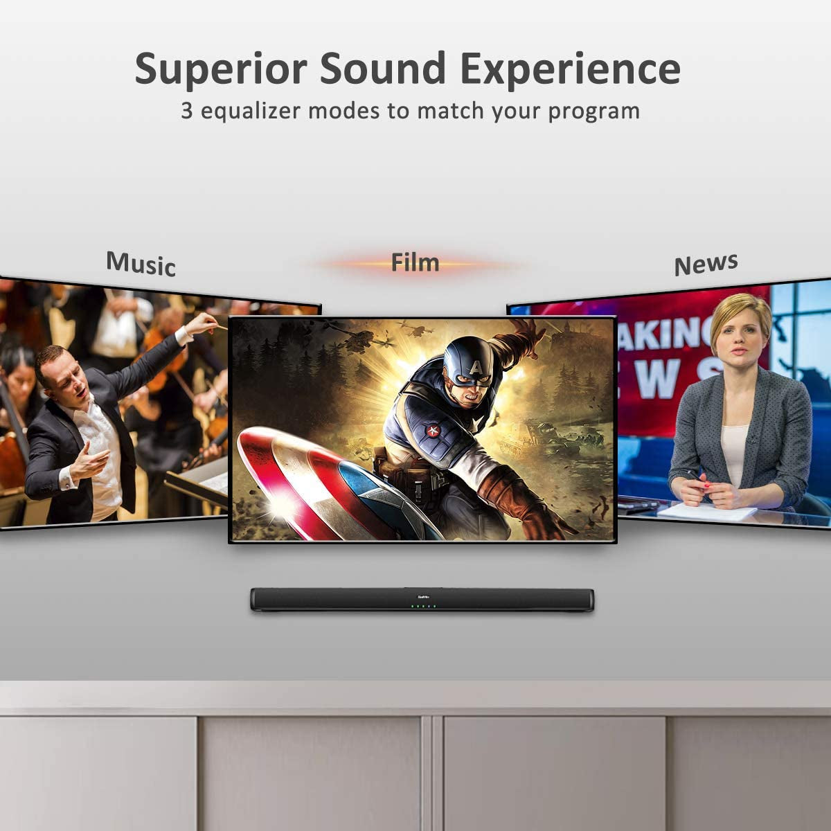 Sound Bars - TV Wired & Wireless Bluetooth 5.0 TV Stereo Speakers Surround Sound System