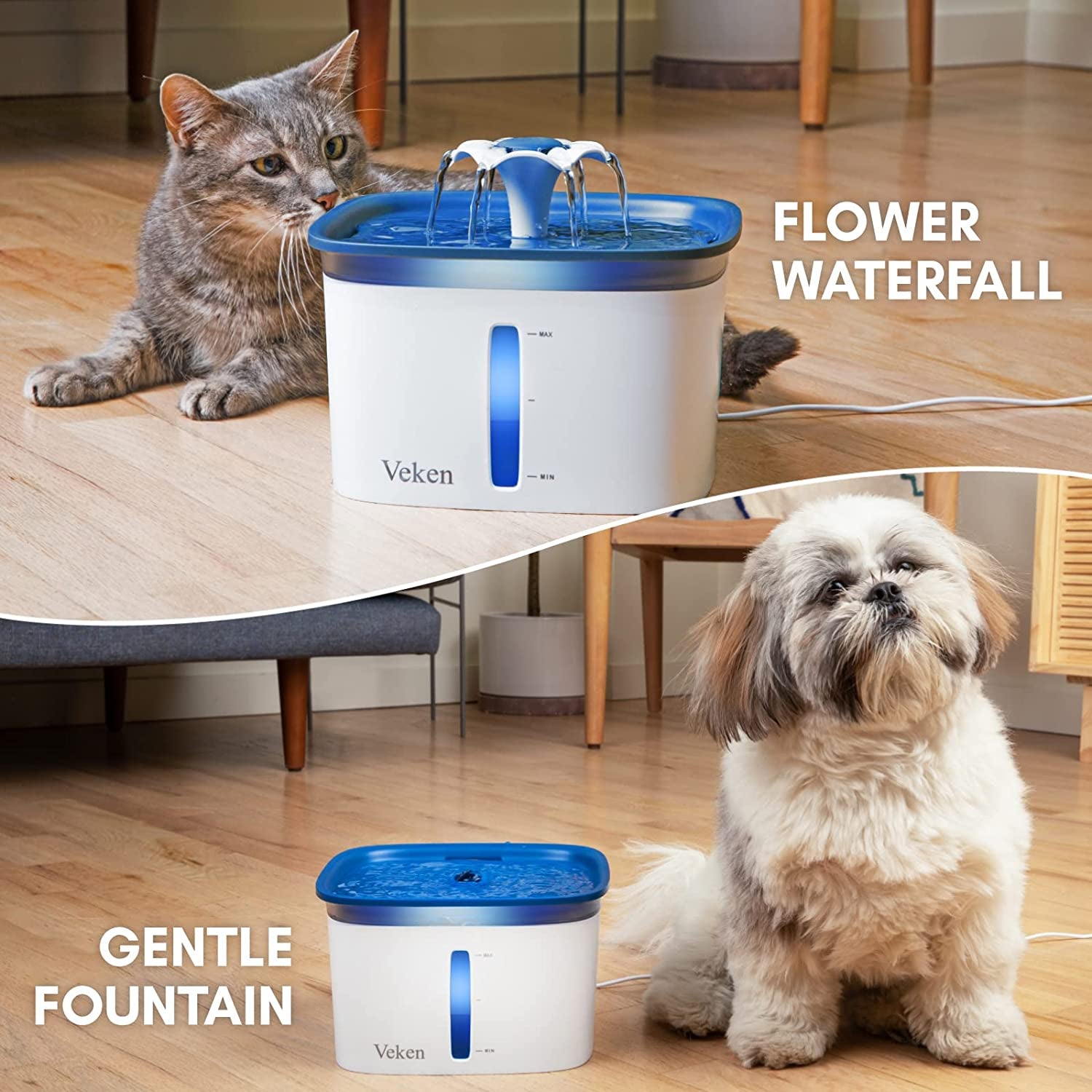 Pet Fountain - Automatic Water Dispenser with Smart Pump for Pet 95Oz/2.8L