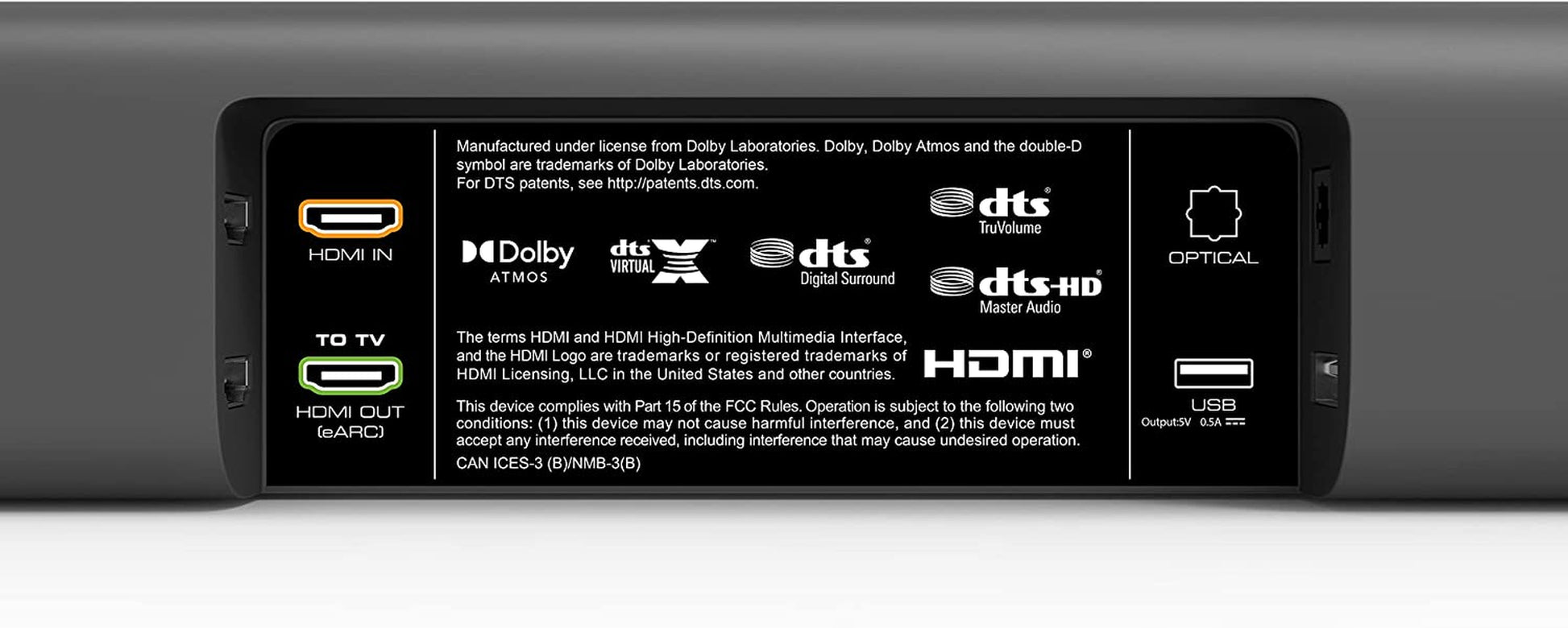 Sound Bar - 2.1 Sound Bar with Dolby Atmos & DTS:X Wireless Subwoofer