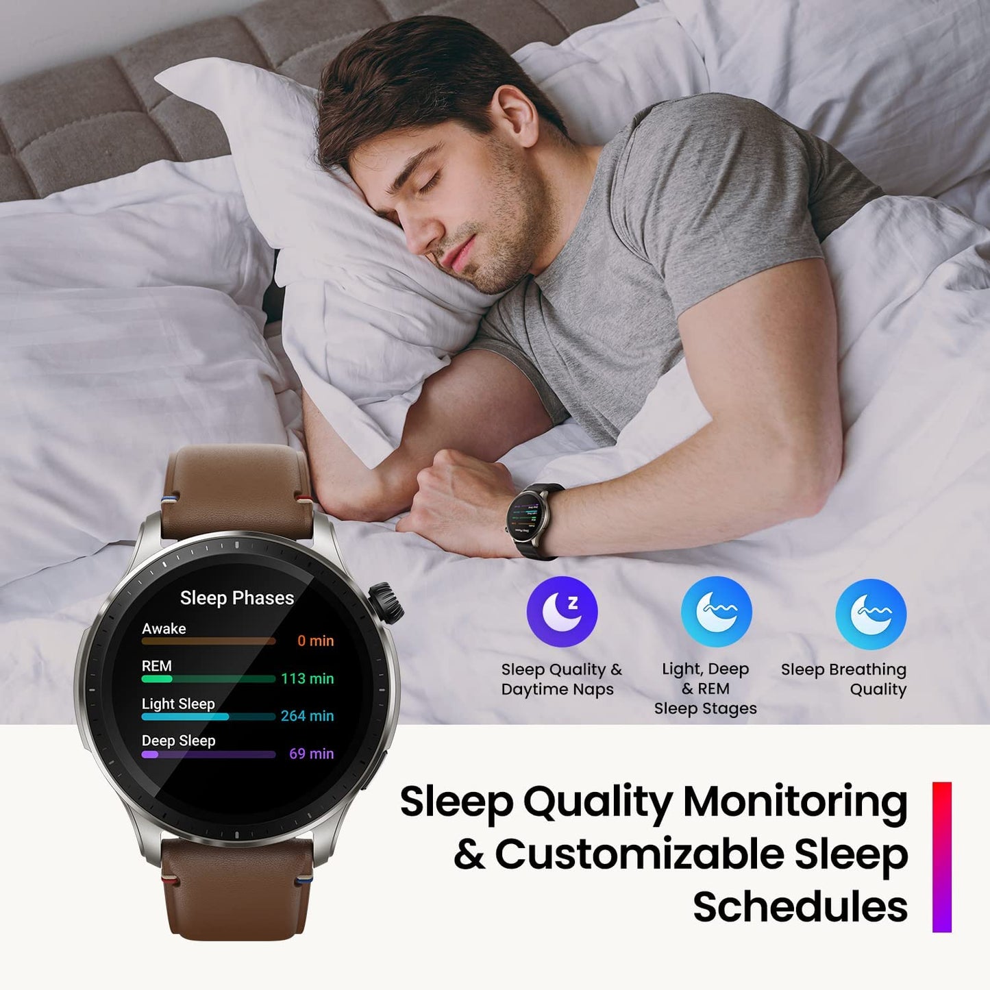 Men Smartwatch - Android & iPhone Dual-Band GPS Alexa Built-In Bluetooth Calls 150+ Sports Modes 14-Day Battery Life