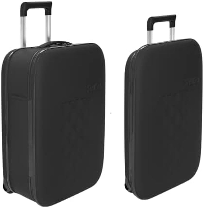 Fully Collapsible Suitcase - Hardshell Silent Wheels Carry On Luggage for Smooth Gliding