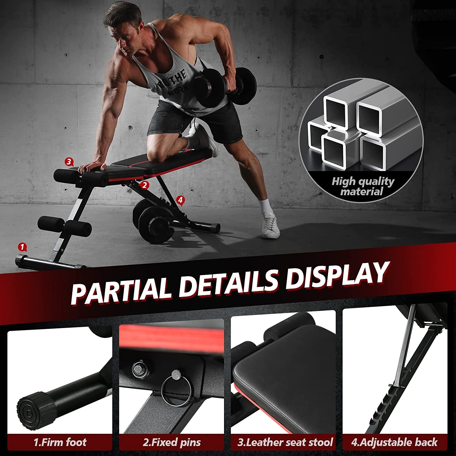 Weight Bench Press - Strength Training Adjustable Workout Benches