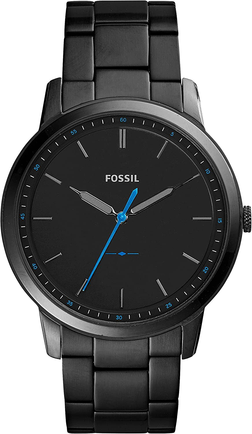 Men's Minimalist Watch - Leather or Stainless Steel Band Chronograph or Analog Watch Fossil