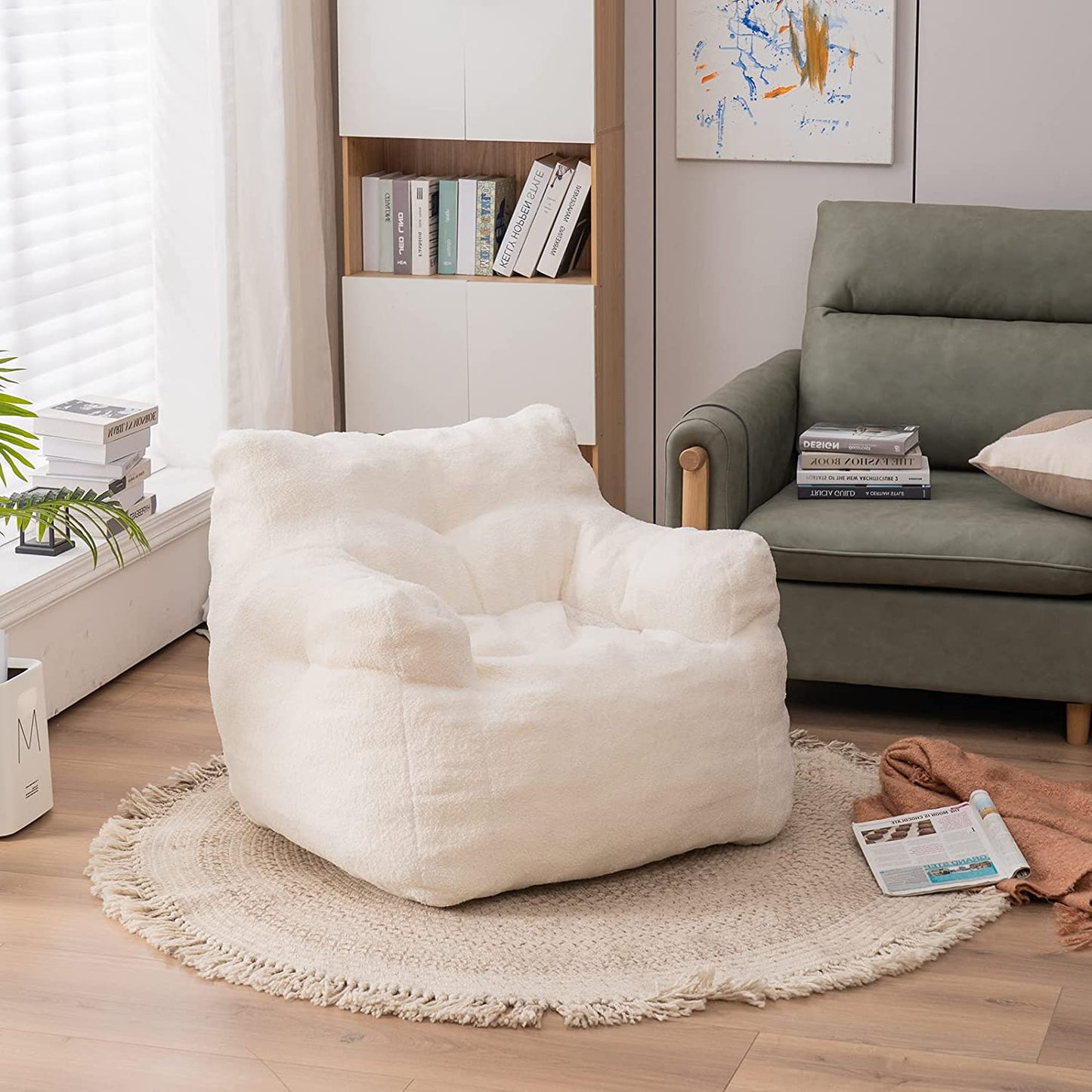 Bean Bag Chairs - Soft Stuffed Sofa Chair for Bedroom Living Room