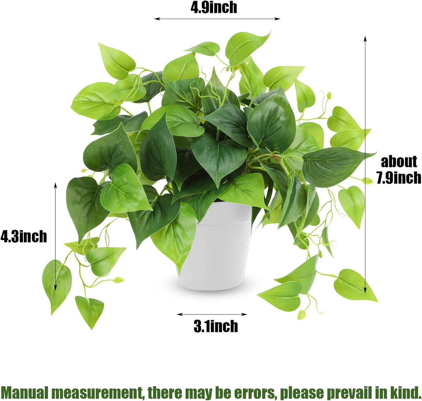 Artificial Plants with Plastic Pot for Home and Office Decor