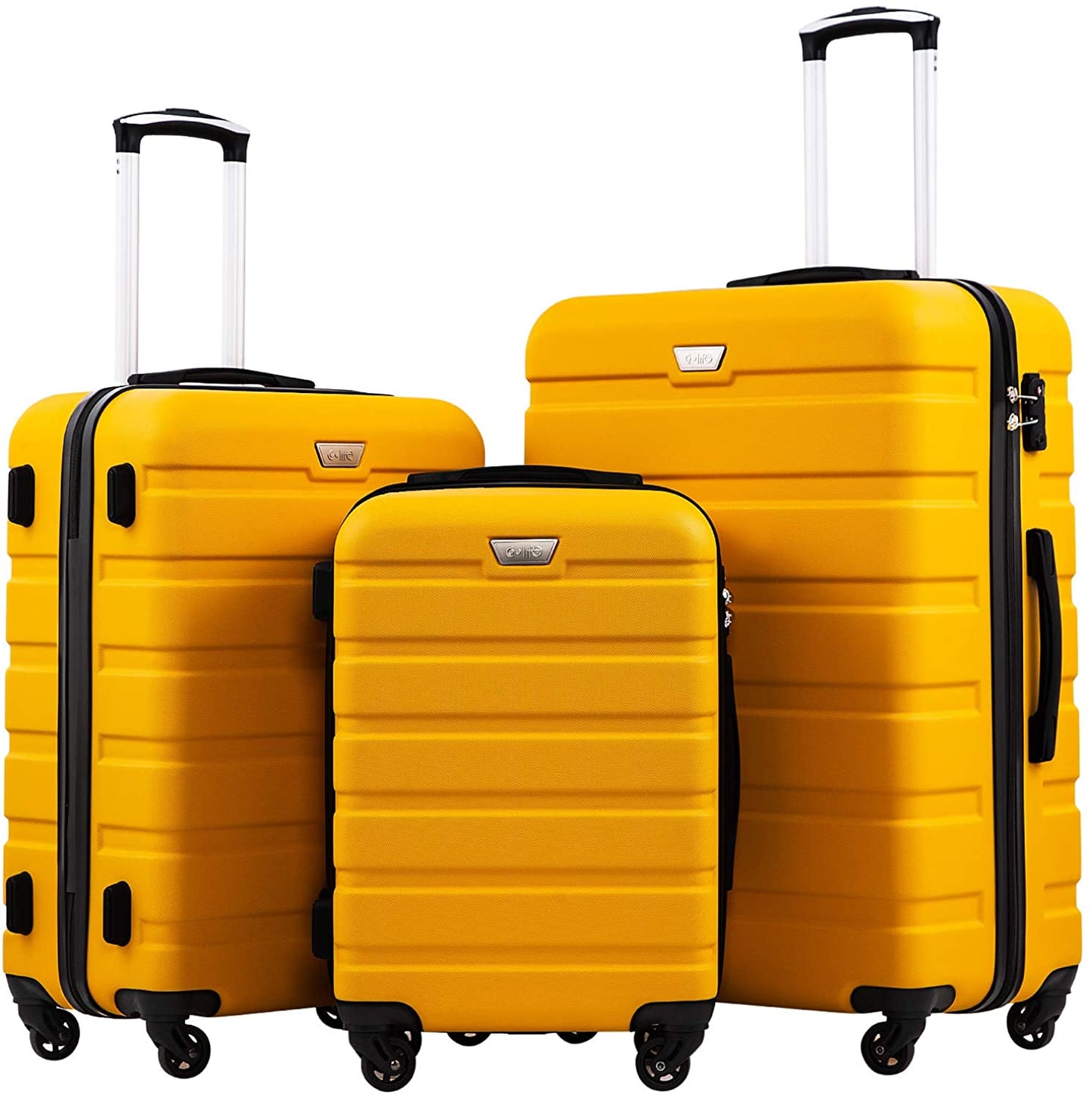 Traveling Luggage Set - 3 Piece Suitcase Set With Spinner Wheels & TSA Lock