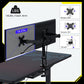 Gaming Desk - 47INCH Gaming Desk with Dual Monitor Mount Carbon Fiber Surface with Outlet Organizer