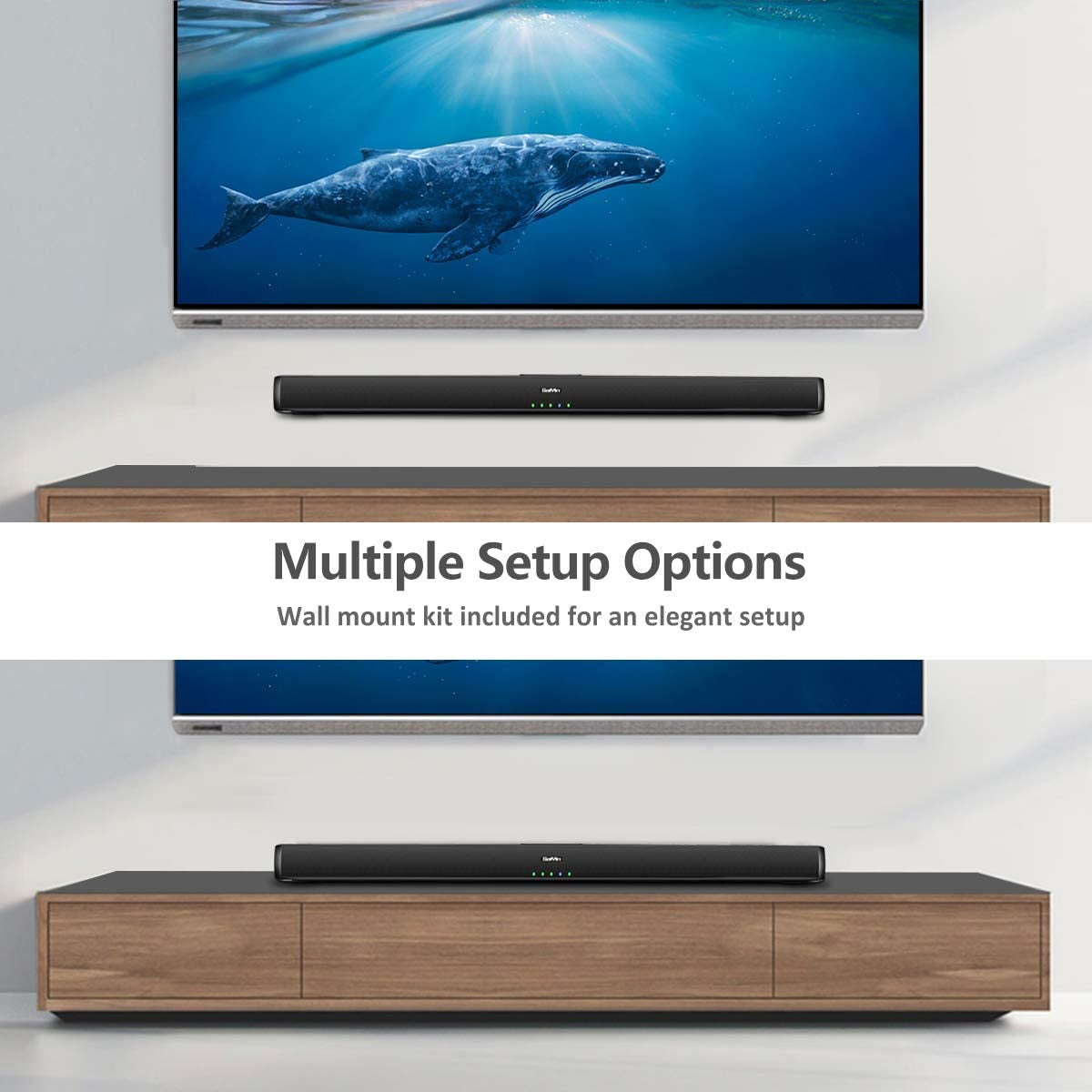 Sound Bars - TV Wired & Wireless Bluetooth 5.0 TV Stereo Speakers Surround Sound System