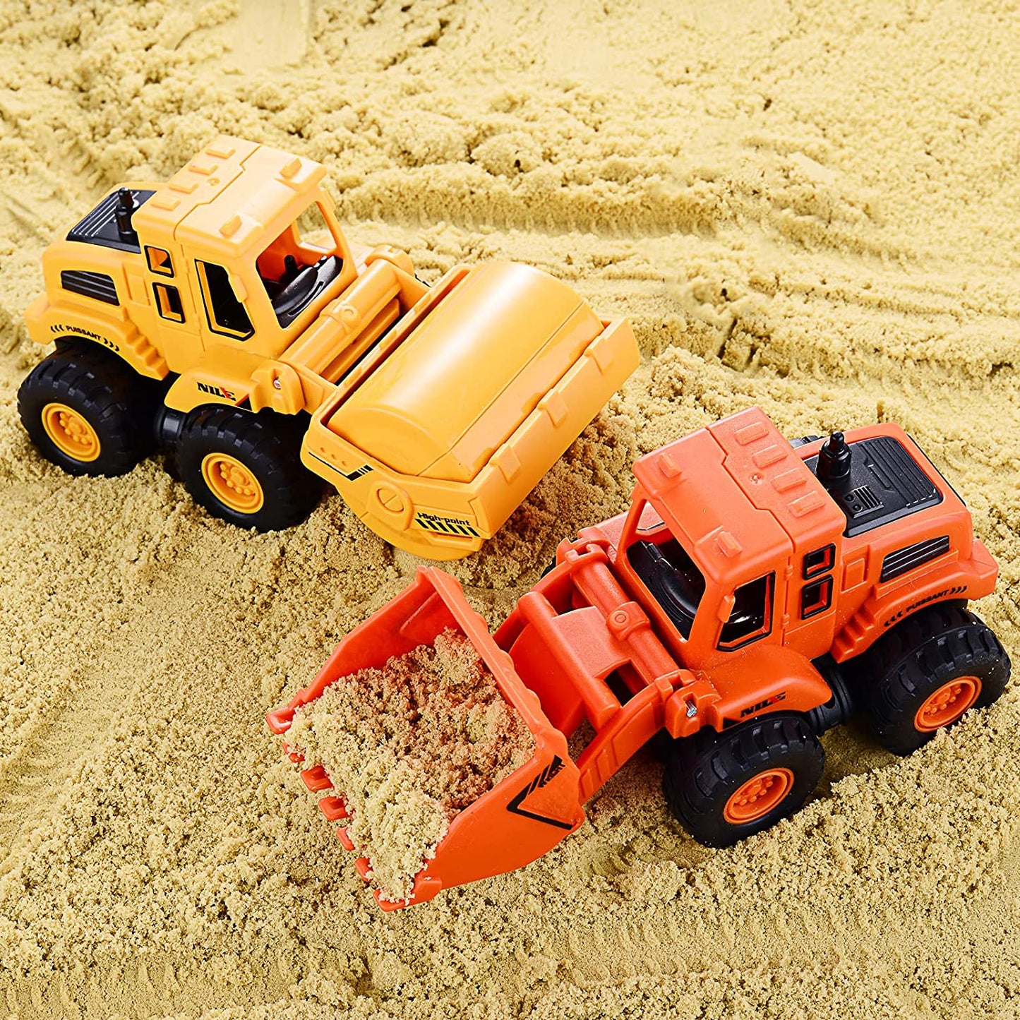 Toddlers Construction Toys - Friction Powered Construction Truck Toys Sand Toys Trucks