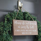 Baby Sleeping Sign for Front Door - Funny Hanging Wood Plaque