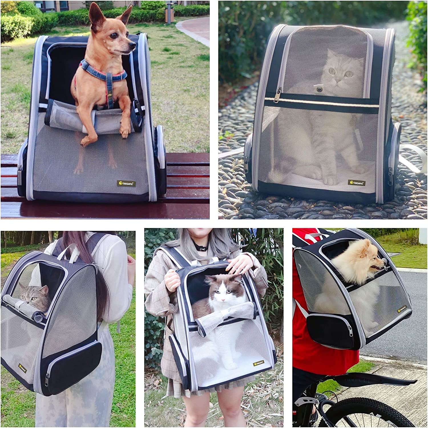 Pet Carrier - Travelling Pet Carrier Backpack for Cats and Dogs