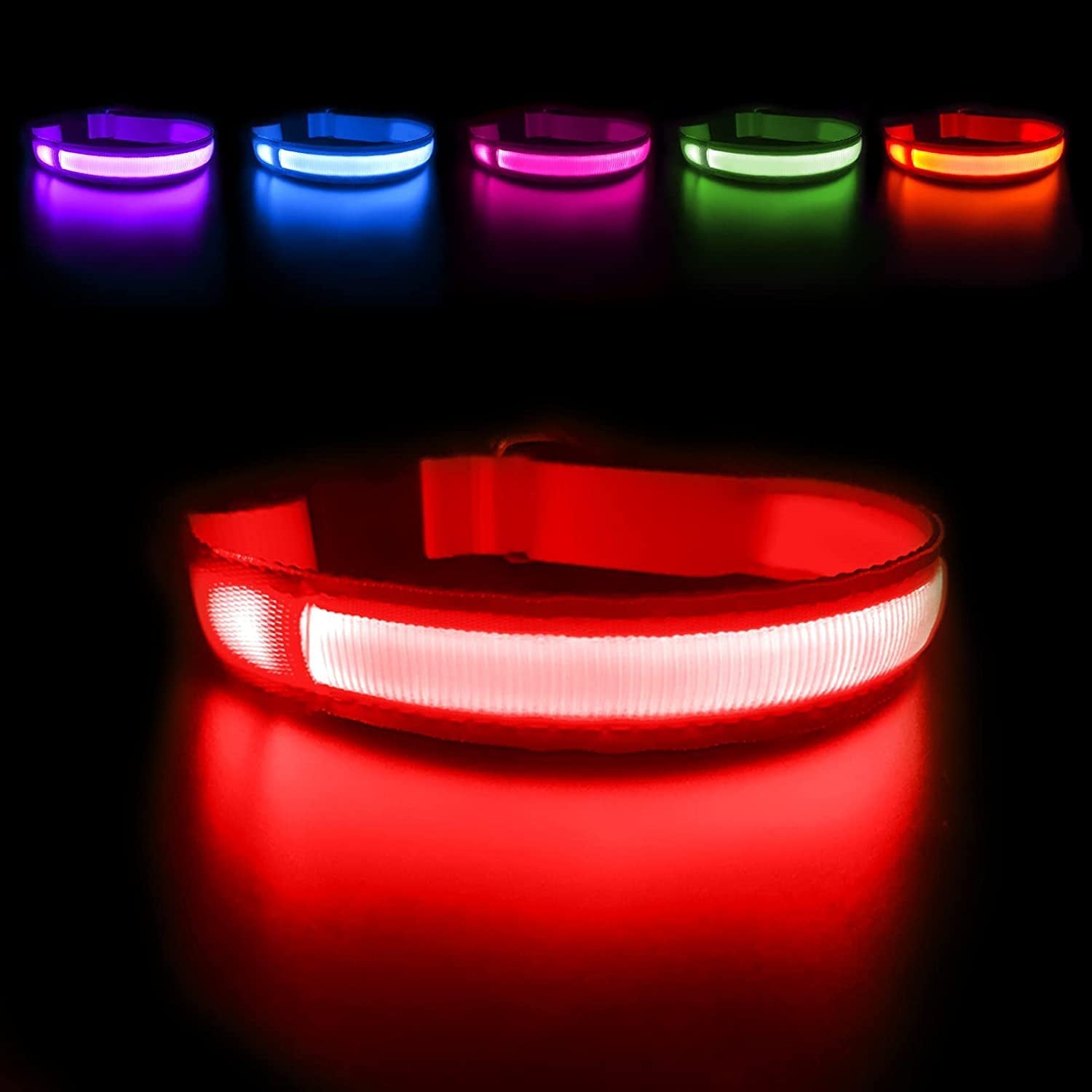 Dog Collars - Waterproof LED Rechargeable Dog Collar