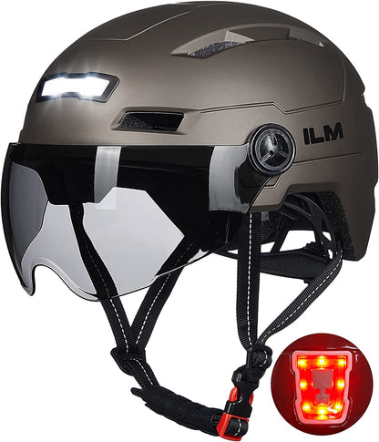 Adult Bike Helmet with USB Rechargeable LED Front and Back Light