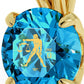 Libra Necklace 24k Gold Inscribed on Crystal