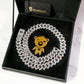 Monaco Chain in White Gold - Diamond Prong Monaco Chain