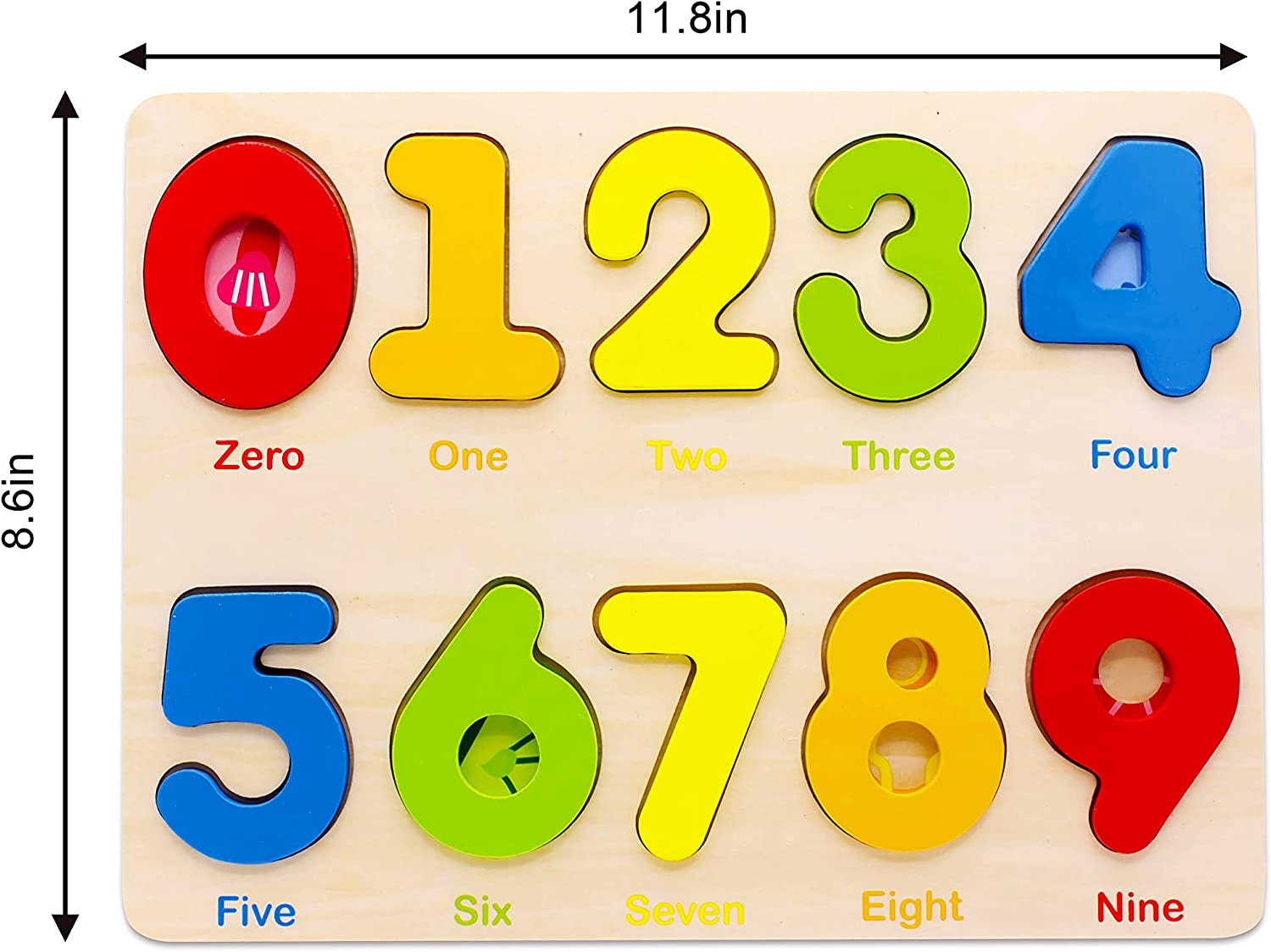 Wooden Preschool Learning Number Puzzles Toys Educational Toys