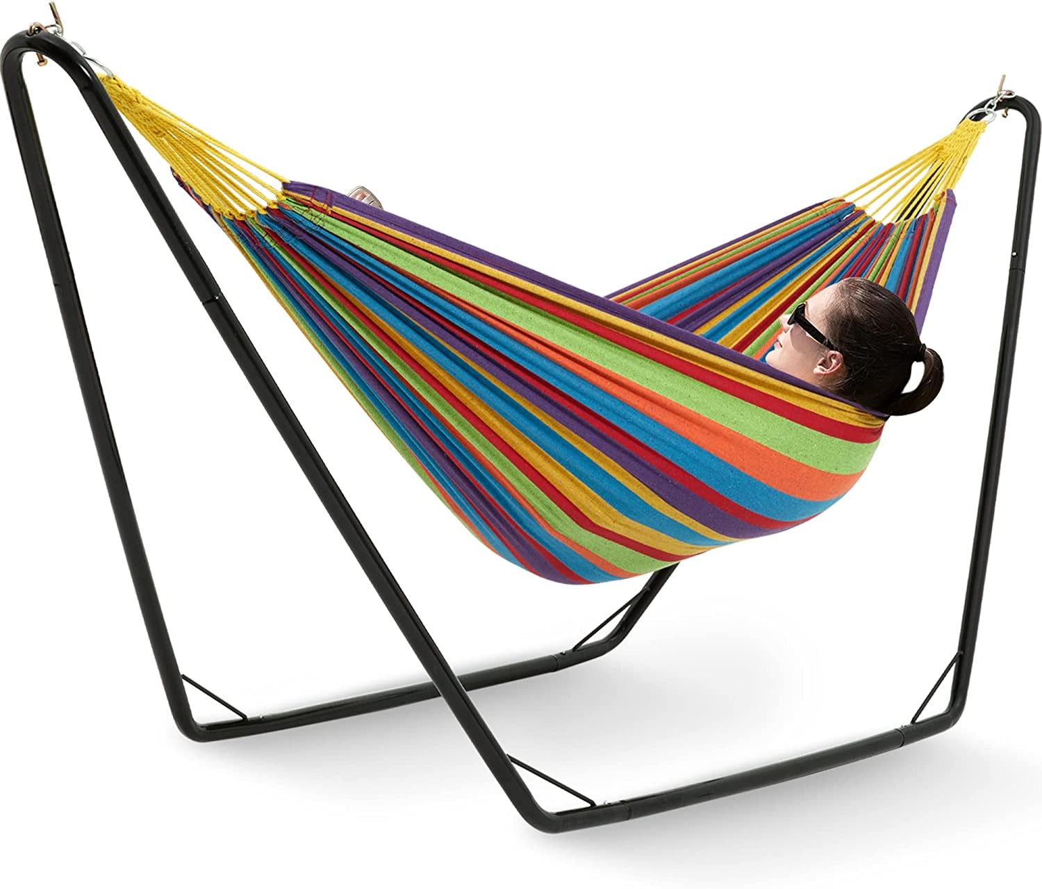 Hammocks with Stand - 2 Person Indoor/Outdoor Patio Yard Hammocks