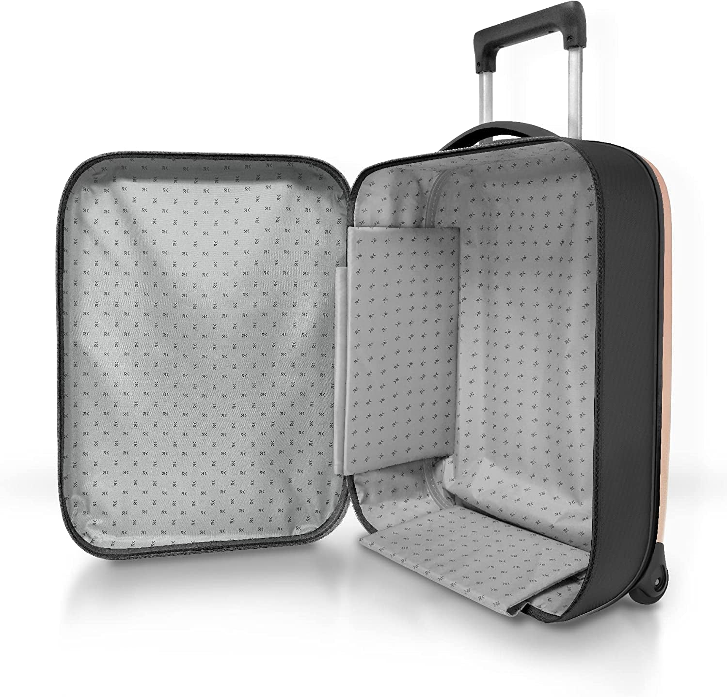 Fully Collapsible Suitcase - Hardshell Silent Wheels Carry On Luggage for Smooth Gliding