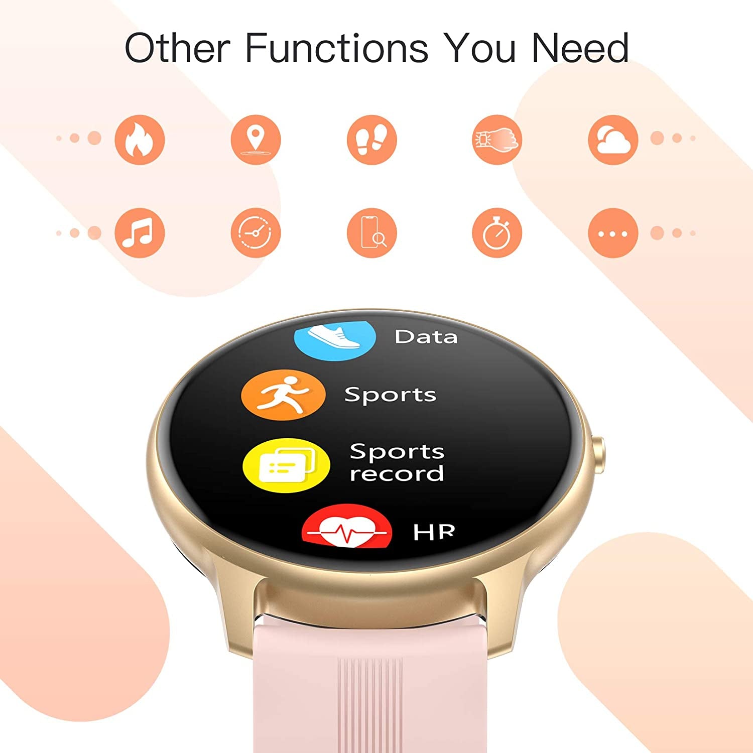 Android & iPhones Waterproof Smartwatch and Full Touch Screen