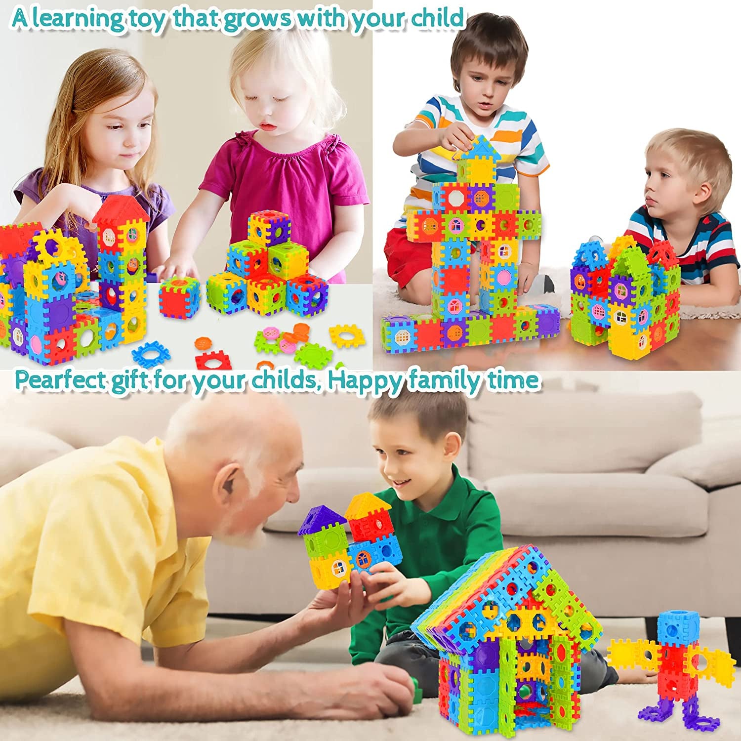 Building Blocks for Toddlers & Kids 180 Pcs Toy Building Sets – STEM Building Blocks